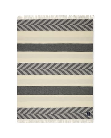 Block Striped Recycled Wool plaid 130x170 cm - Gray/Offwhite - Lexington