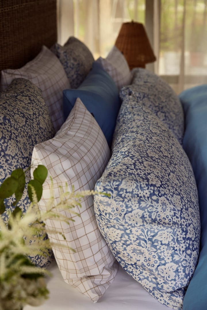 Blue Floral Printed Cotton Sateen sengetøjssæt, 50x60 cm, 220x220 cm Lexington