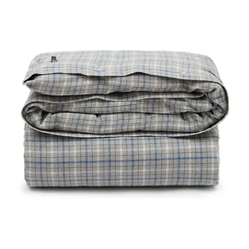 Checked Cotton Flannel dynebetræk 150x210 cm - Gray/Blue - Lexington