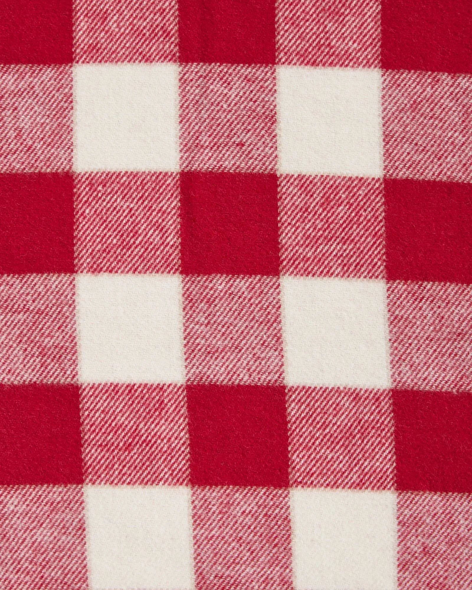 Checked Cotton Flannel pudebetræk 50x90 cm, Red-light beige Lexington