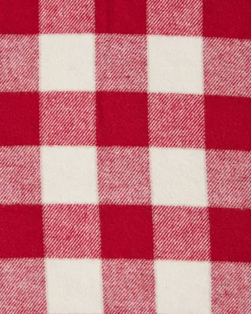 Checked Cotton Flannel pudebetræk 50x90 cm - Red-light beige - Lexington