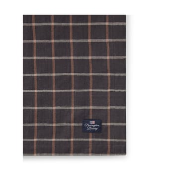 Checked Cotton Linen borddug 150x250 cm - Dark gray/Beige - Lexington