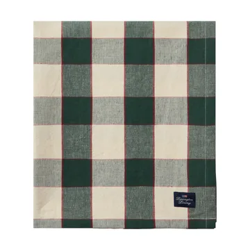 Checked Cotton Linen borddug 150x250 cm - Green-light beige-red - Lexington