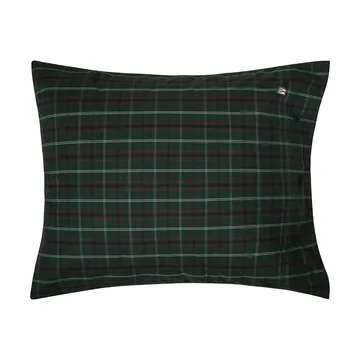 Checked cotton percale pudebetræk - Green-navy, 50x60 cm - Lexington