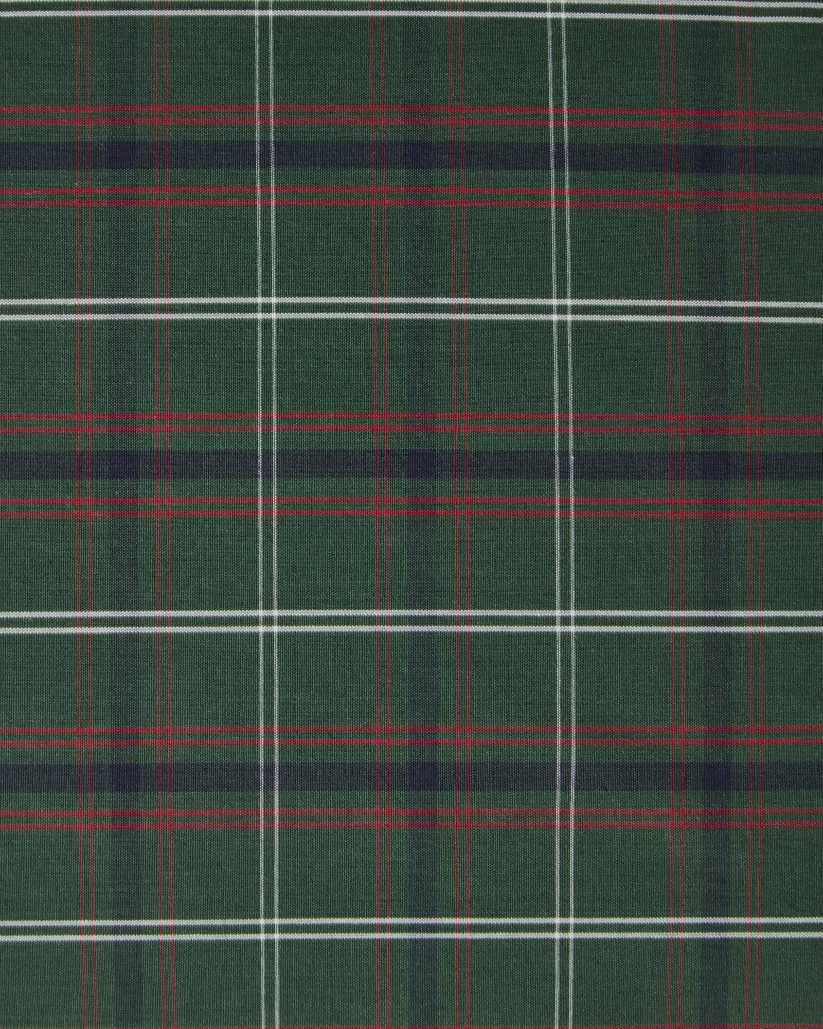 Checked cotton percale pudebetræk, Green-navy, 50x60 cm Lexington