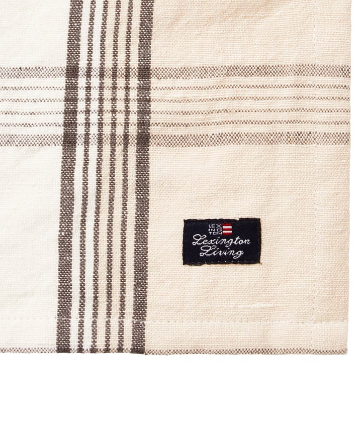 Checked Linen/Cotton stofserviet 50x50 cm - Beige - Lexington