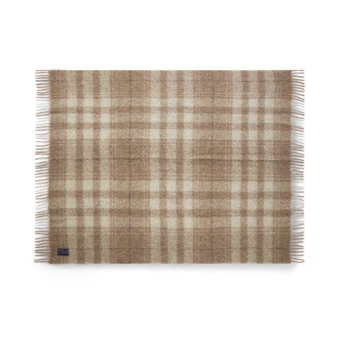 Checked Mohair Mix plaid 130x170 cm - Beige/White/Gray - Lexington