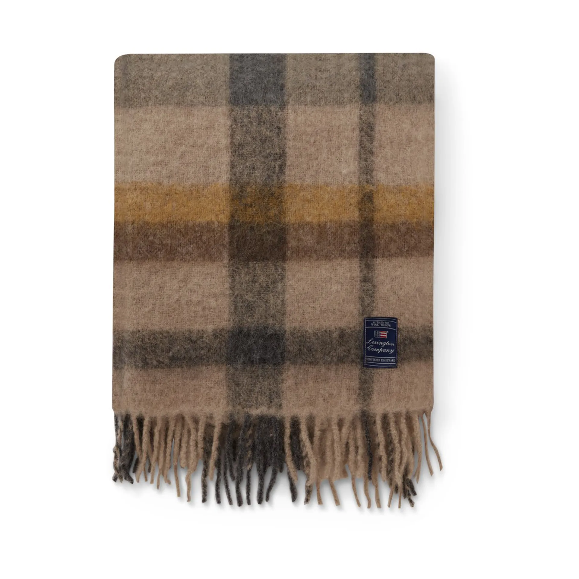 Checked Mohair Mix plaid 130x170 cm, Multi Lexington