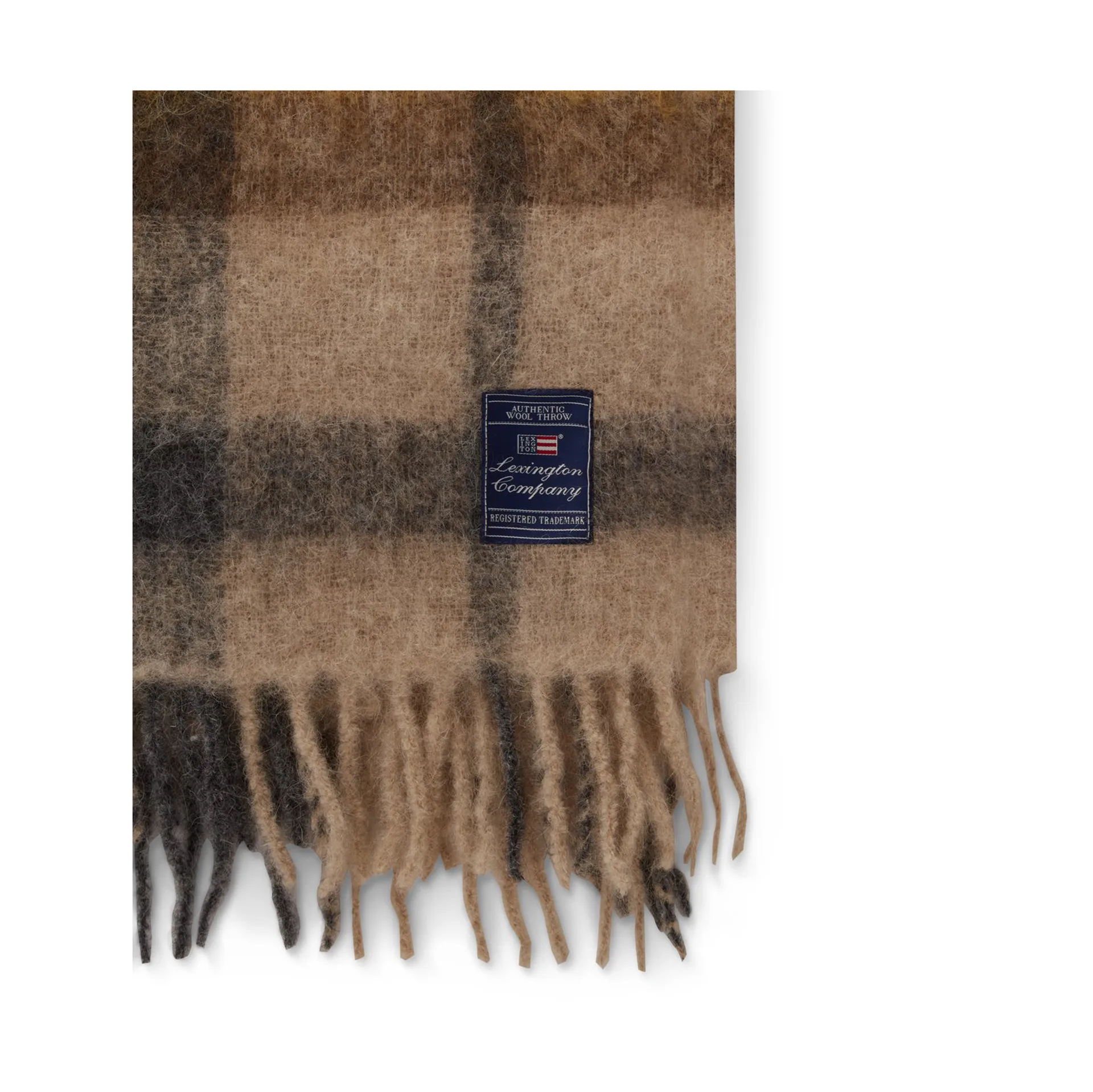 Checked Mohair Mix plaid 130x170 cm, Multi Lexington