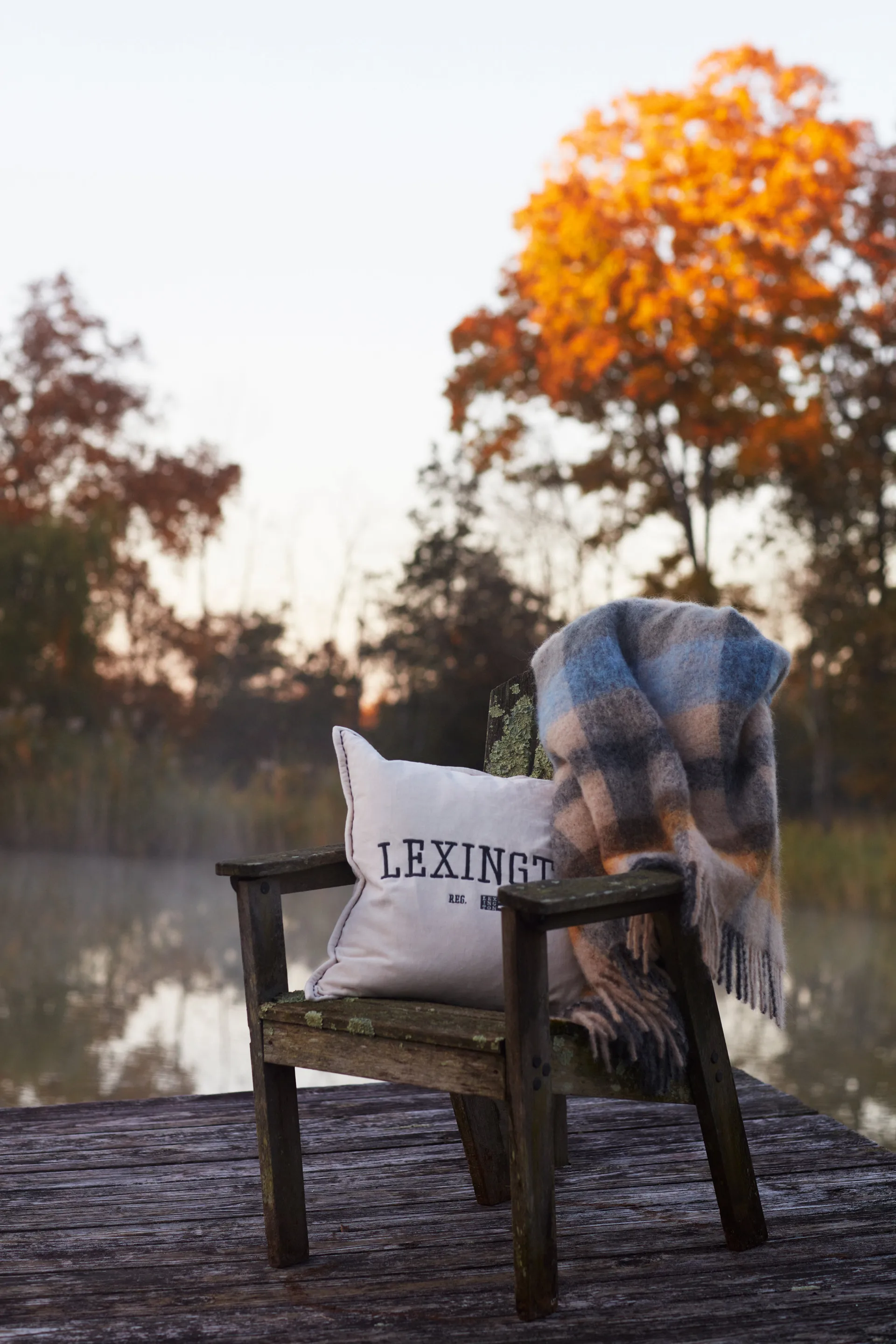 Checked Mohair Mix plaid 130x170 cm, Multi Lexington