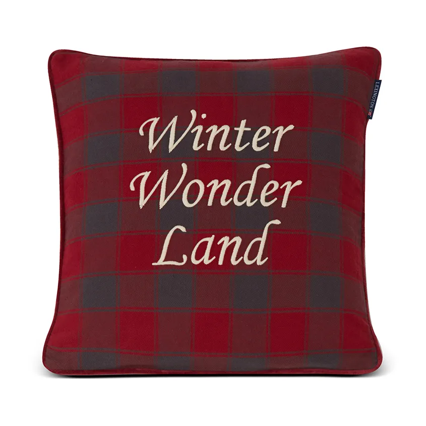 Checked Organic Cotton Flannel pudebetræk 50x50 cm, Winter Wonder land Lexington