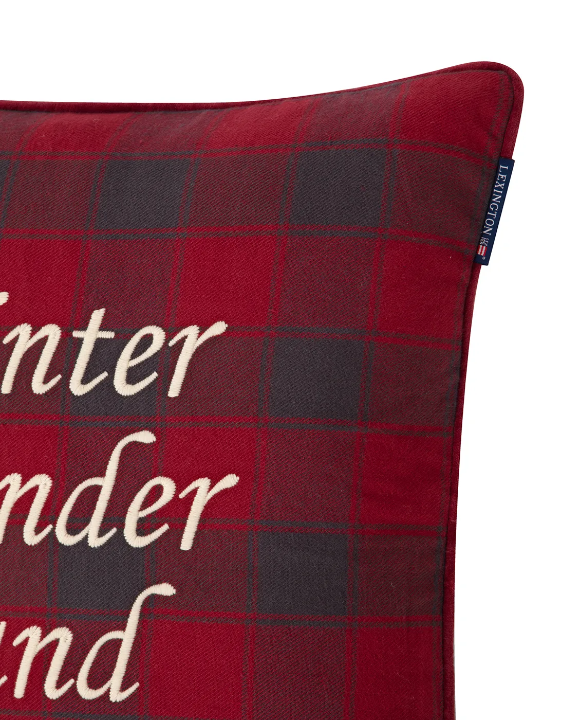 Checked Organic Cotton Flannel pudebetræk 50x50 cm, Winter Wonder land Lexington