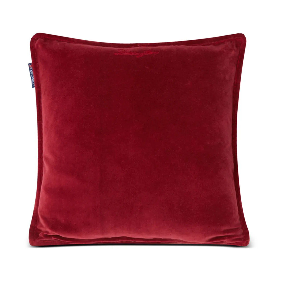 Checked quiltet linne/bomuld pudebetræk 50x50 cm, Green-red-beige Lexington