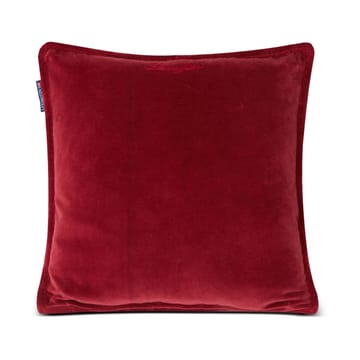 Checked quiltet linne/bomuld pudebetræk 50x50 cm - Green-red-beige - Lexington