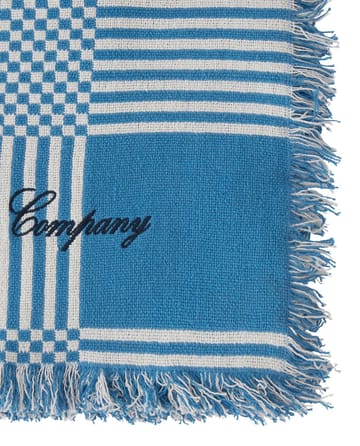 Checked Recycled Cotton picnic-tæppe 150x150 cm - Blue - Lexington