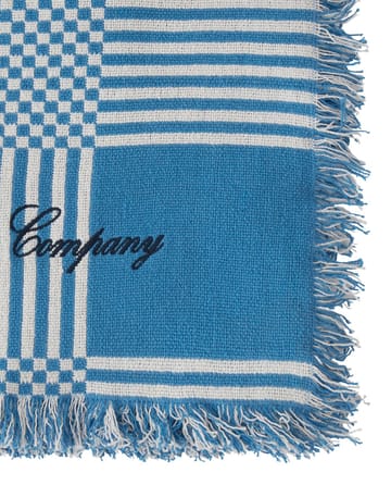 Checked Recycled Cotton picnic-tæppe 150x150 cm - Blue - Lexington