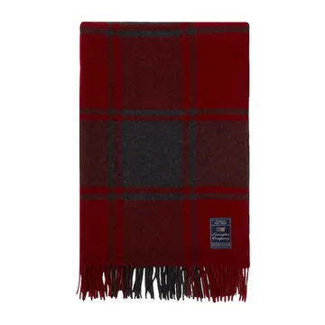 Checked Recycled uldplaid 130x170 cm - Red/Dark grey - Lexington
