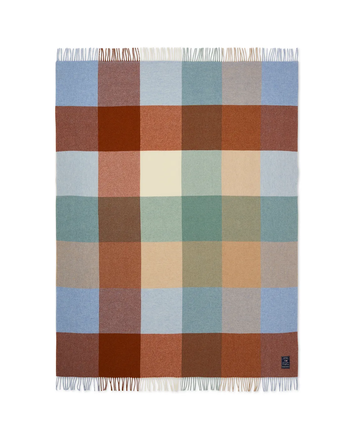 Checked Recycled Wool plaid 130x170 cm, Multi Lexington