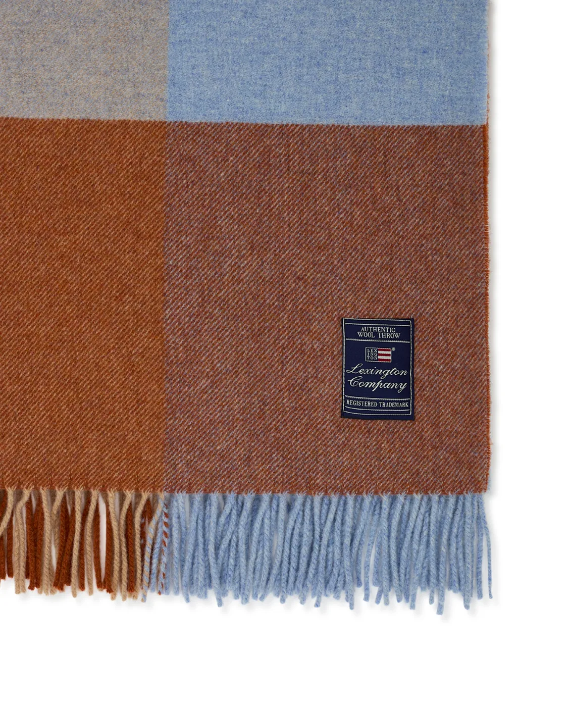 Checked Recycled Wool plaid 130x170 cm, Multi Lexington