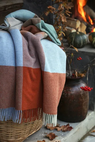 Checked Recycled Wool plaid 130x170 cm - Multi - Lexington