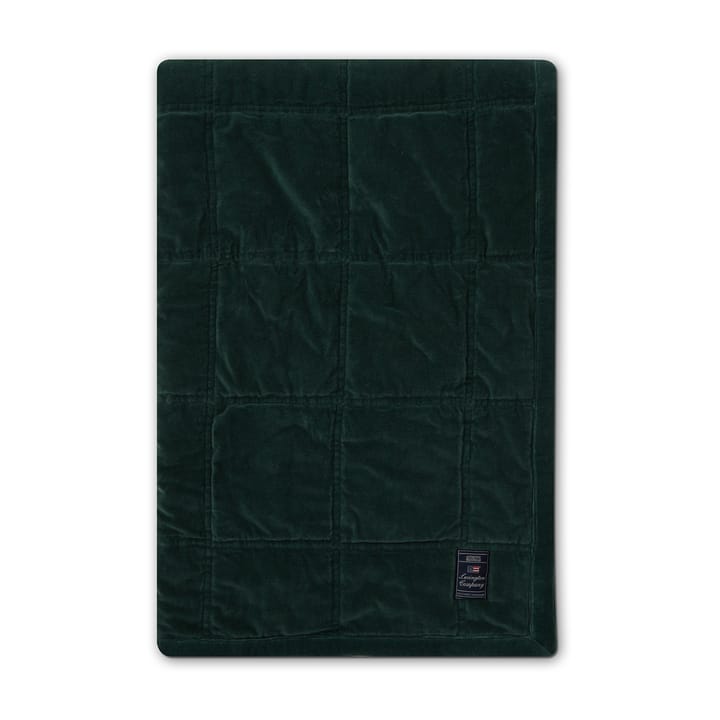 Cotton Velvet quilted sengetæppe 160x240 cm - Green - Lexington