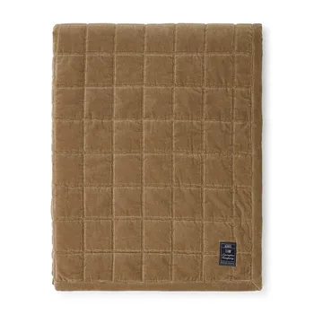 Cotton Velvet quilted sengetæppe 240x260 cm - Walnut - Lexington