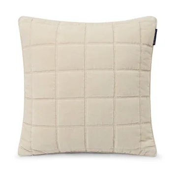 Cotton Velvet quiltet pudebetræk 50x50 cm - Light beige - Lexington