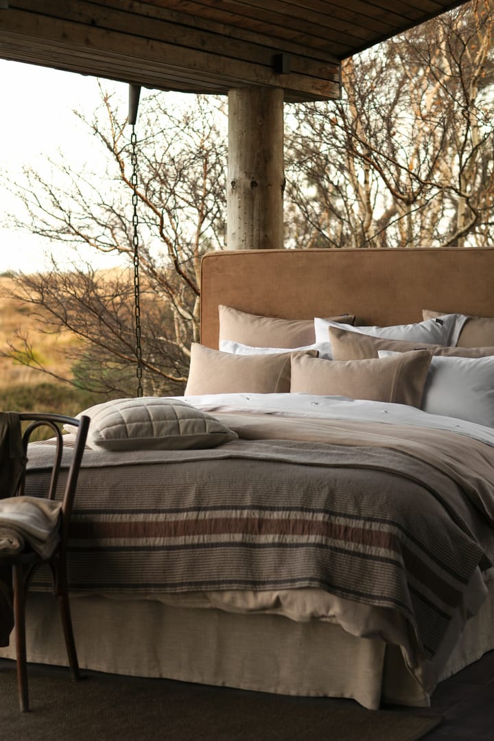 Cotton Velvet quiltet pudebetræk 50x50 cm, Light beige Lexington