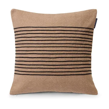 Deco Striped Cotton Canvas pudebetræk 50x50 cm - Beige/Gray - Lexington