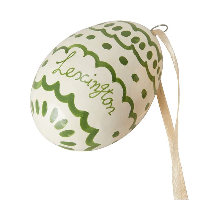 Easter Eggs in Papier Maché påskeophæng 2-pak, Green-yellow Lexington