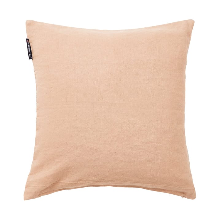 Emboidery Striped Linen/Cotton pudebetræk 50x50 cm, Beige-white Lexington