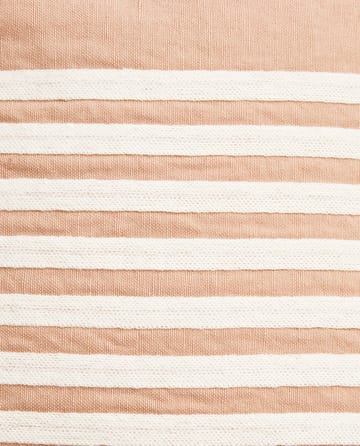 Emboidery Striped Linen/Cotton pudebetræk 50x50 cm - Beige-white - Lexington