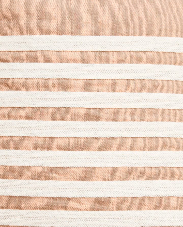 Emboidery Striped Linen/Cotton pudebetræk 50x50 cm, Beige-white Lexington
