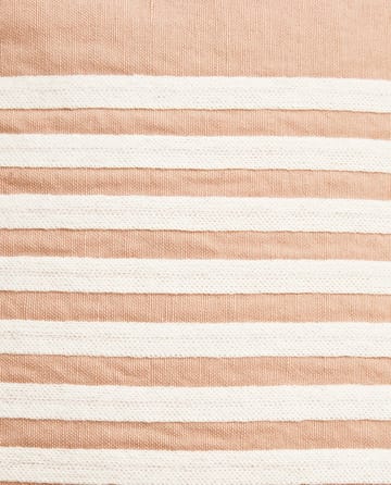 Emboidery Striped Linen/Cotton pudebetræk 50x50 cm - Beige-white - Lexington