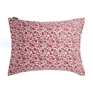 Flower printed cotton sateen pudebetræk 50x60 cm - Hvid-rød - Lexington
