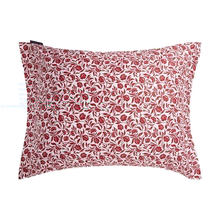 Flower printed cotton sateen pudebetræk 50x60 cm, Hvid-rød Lexington