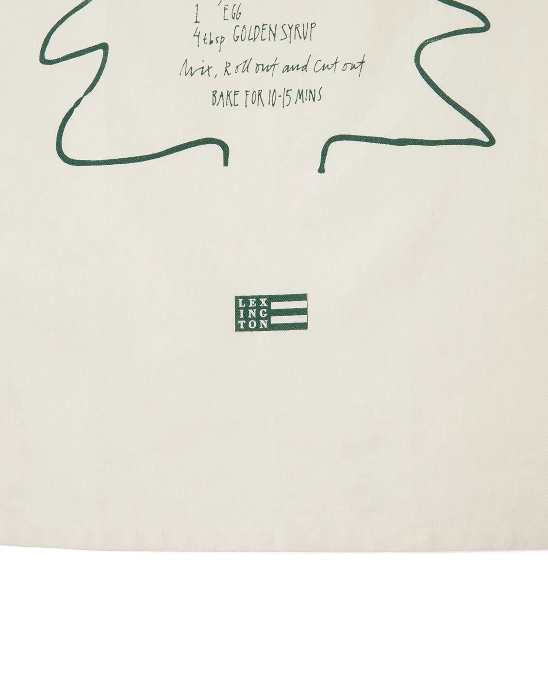 Gingerbread viskestykke 50x70 cm, Hvid-grøn Lexington