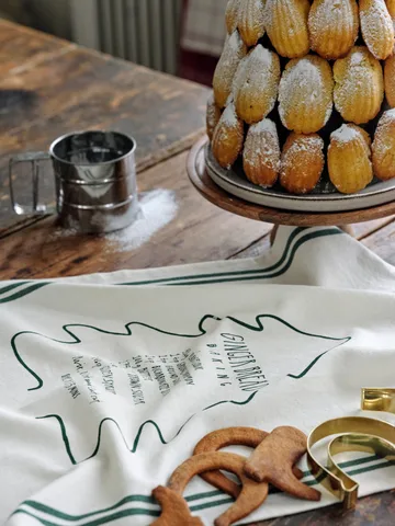 Gingerbread viskestykke 50x70 cm - Hvid-grøn - Lexington