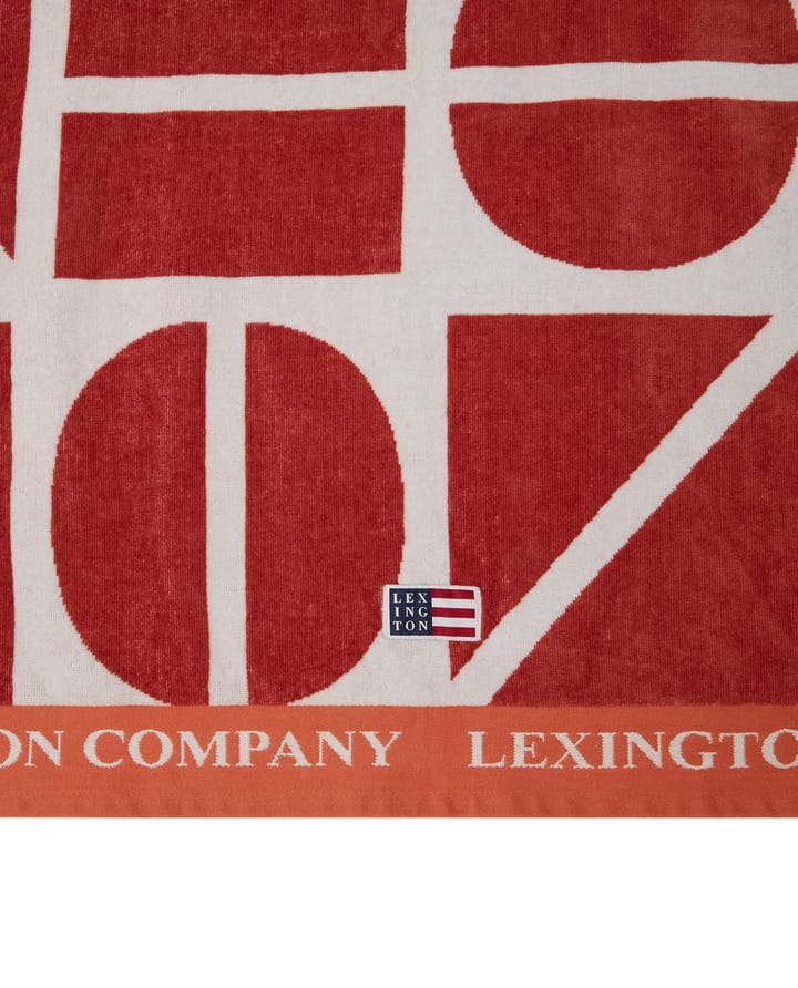 Graphic Cotton Velour badehåndklæde 100x180 cm - Coconut - Lexington
