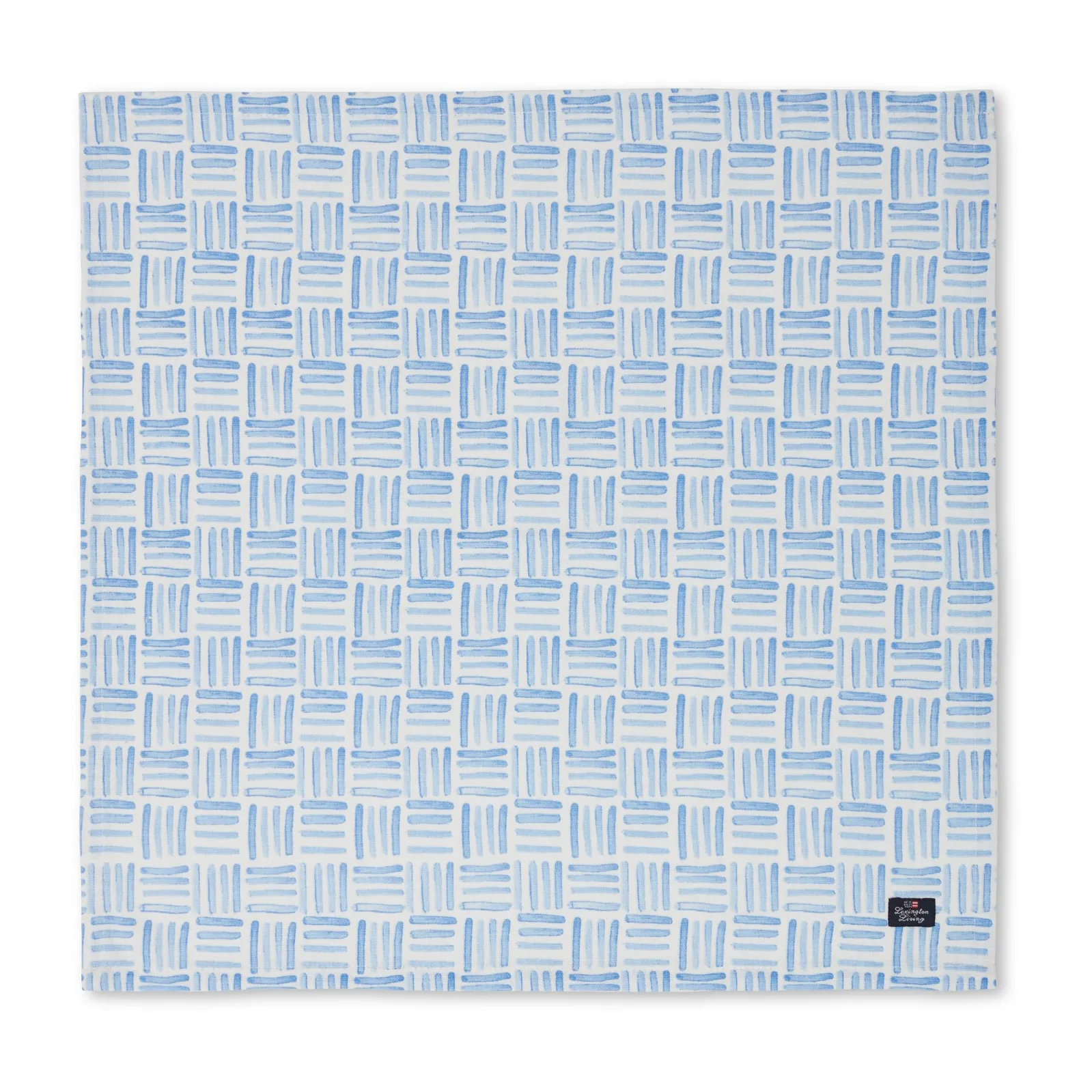 Graphic Printed Cotton serviet 50x50 cm, Blue/White Lexington