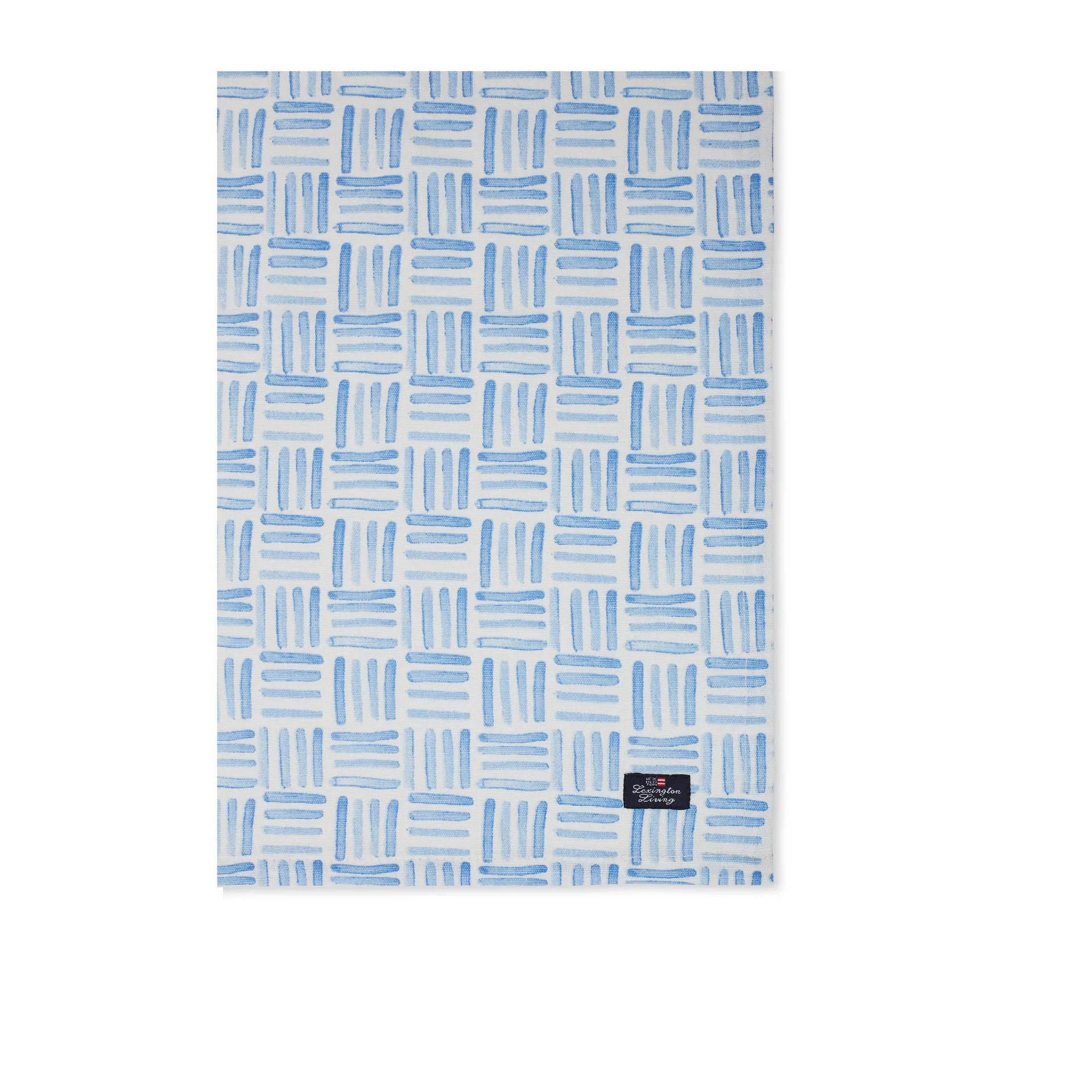 Graphic Printed Cotton serviet 50x50 cm, Blue/White Lexington
