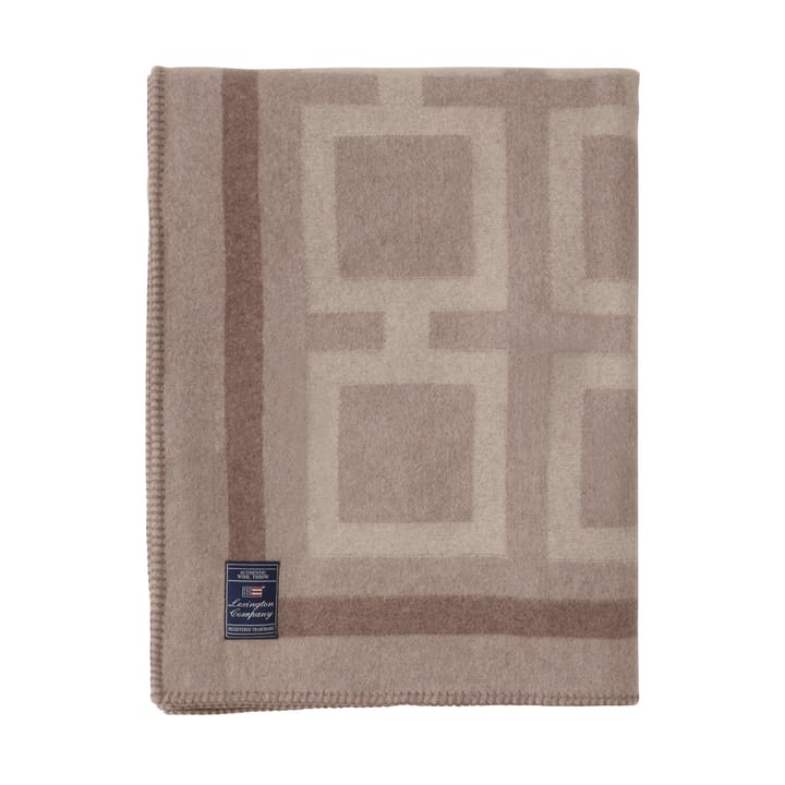 Graphic Recycled uldplaid 130x170 cm, Light beige Lexington