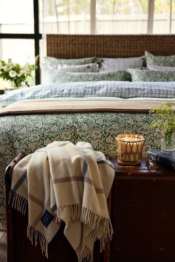 Green Floral Printed Cotton Sateen sengetøjssæt - 50x60 cm, 220x220 cm - Lexington