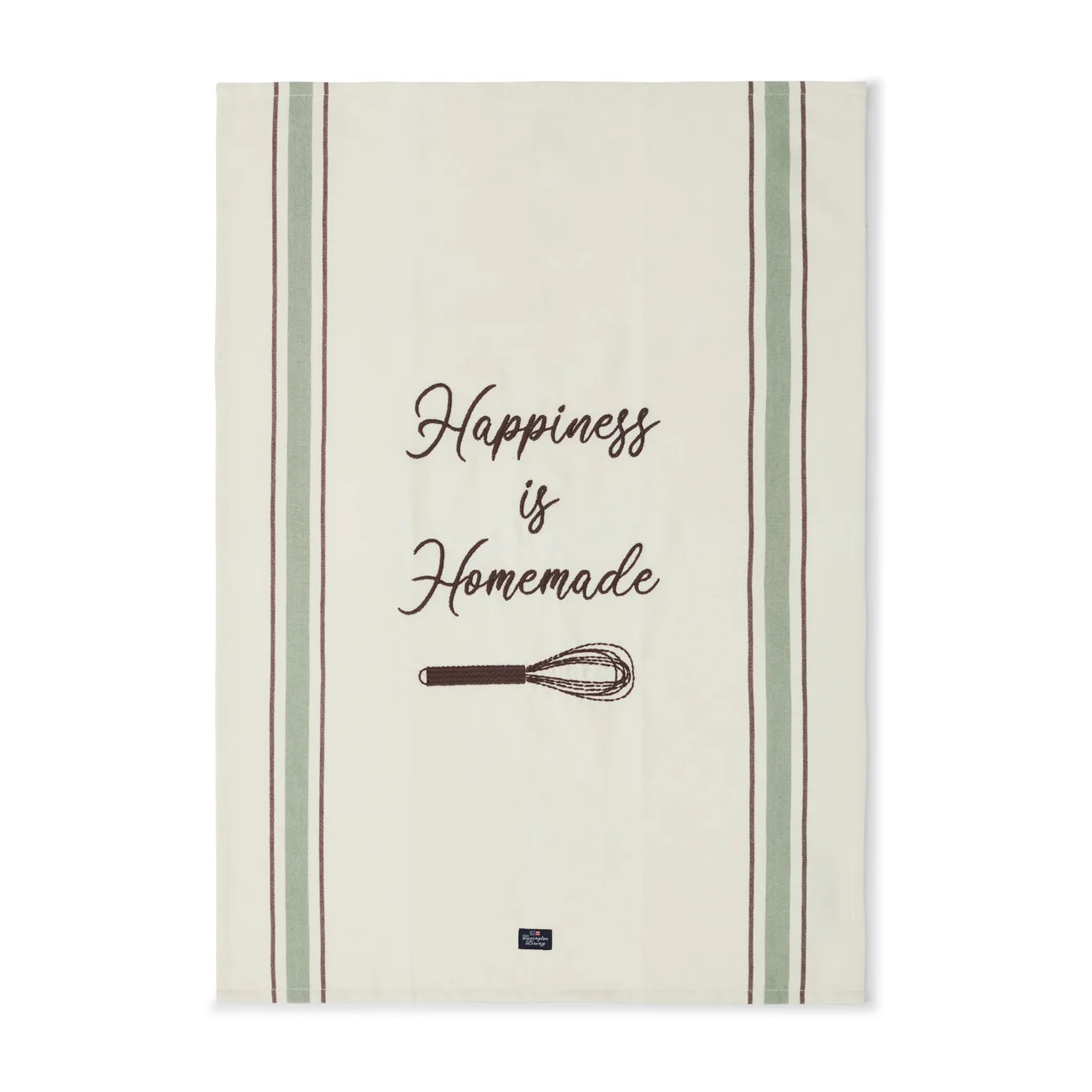 Hapiness Organic Cotton viskestykke 50x70 cm, White/Green Lexington