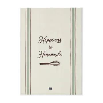 Hapiness Organic Cotton viskestykke 50x70 cm - White/Green - Lexington