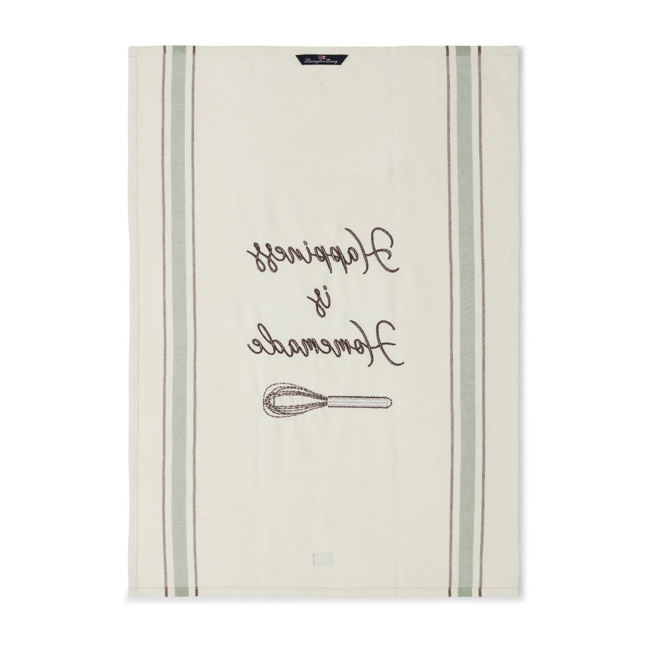 Hapiness Organic Cotton viskestykke 50x70 cm, White/Green Lexington