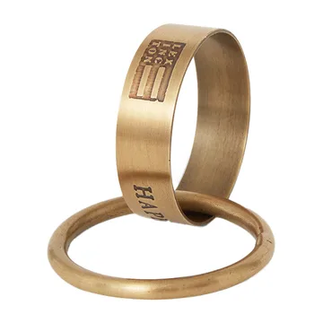 Happy Holidays Brass servietring Ø4 cm - Gold - Lexington