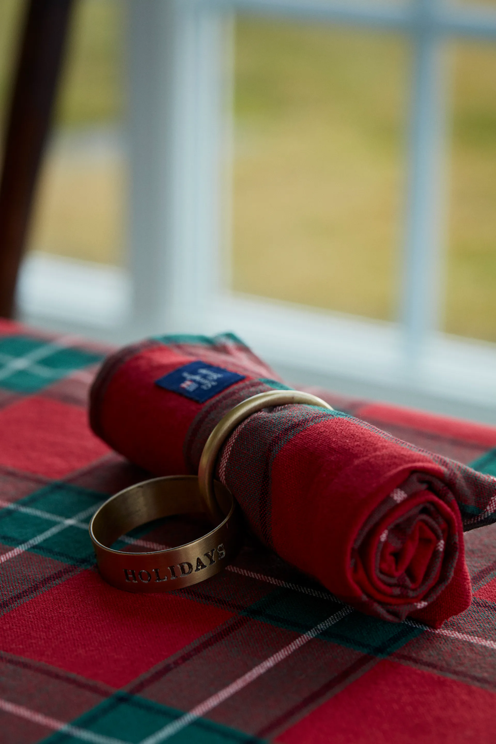 Happy Holidays Brass servietring Ø4 cm, Gold Lexington