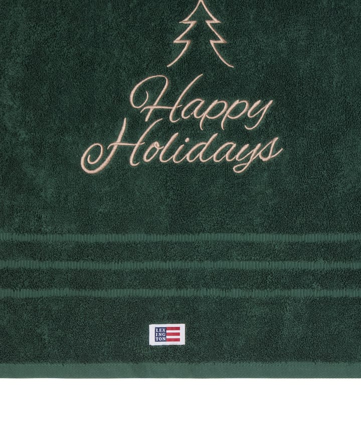 Happy Holidays Juniper økologisk håndklæde 50x70 cm, Green-Light Beige Lexington