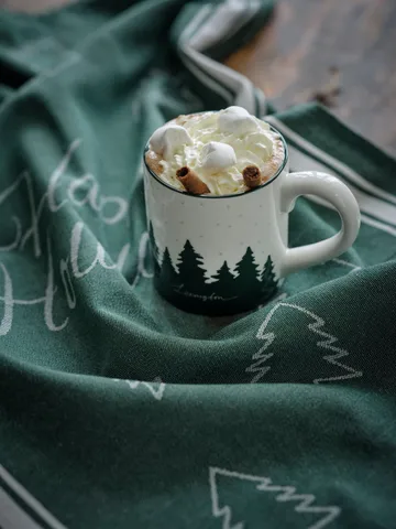 Happy Holidays viskestykke 50x70 cm - Grøn - Lexington